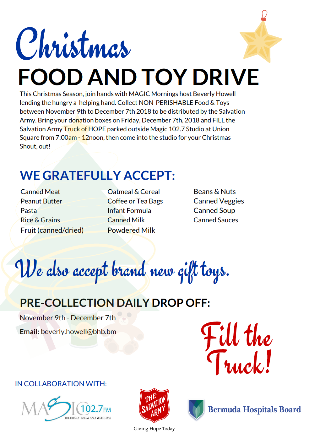 poster for christmas toy drive