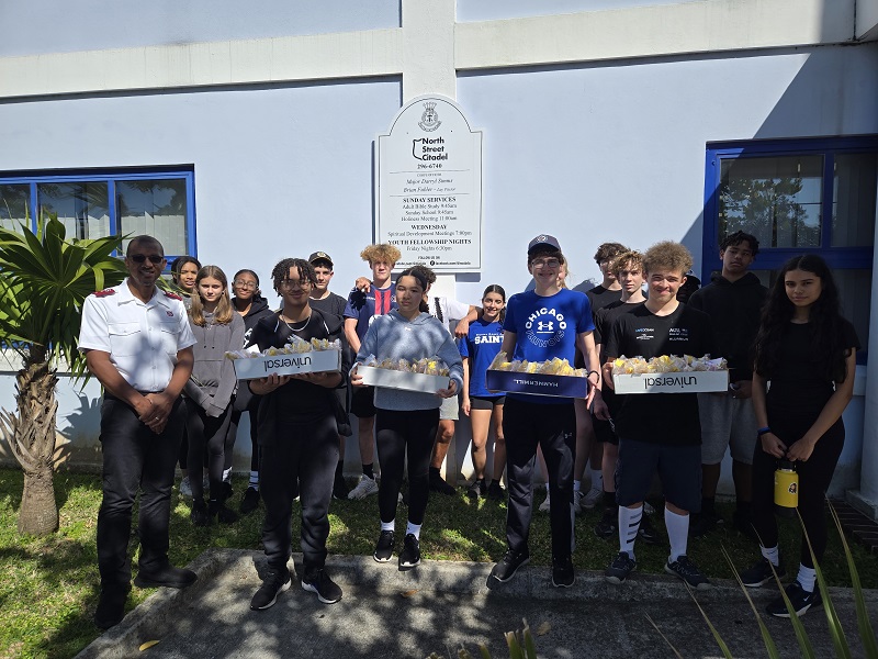 Local School Steps Up to Assist Salvation Army Meal Program in Bermuda