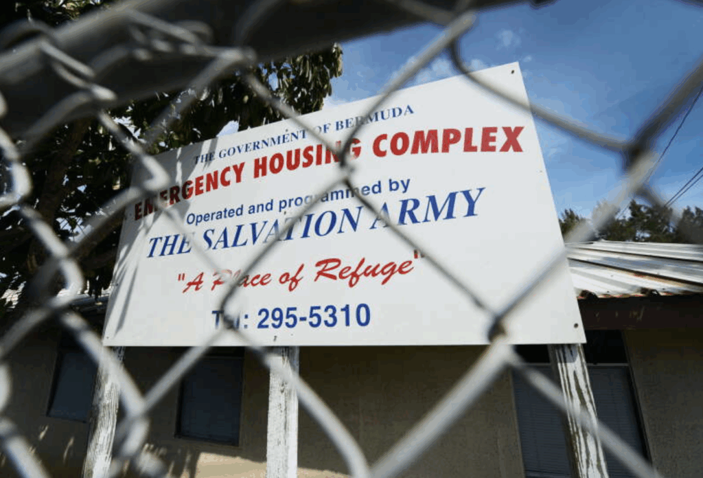 emergency housing complex sign