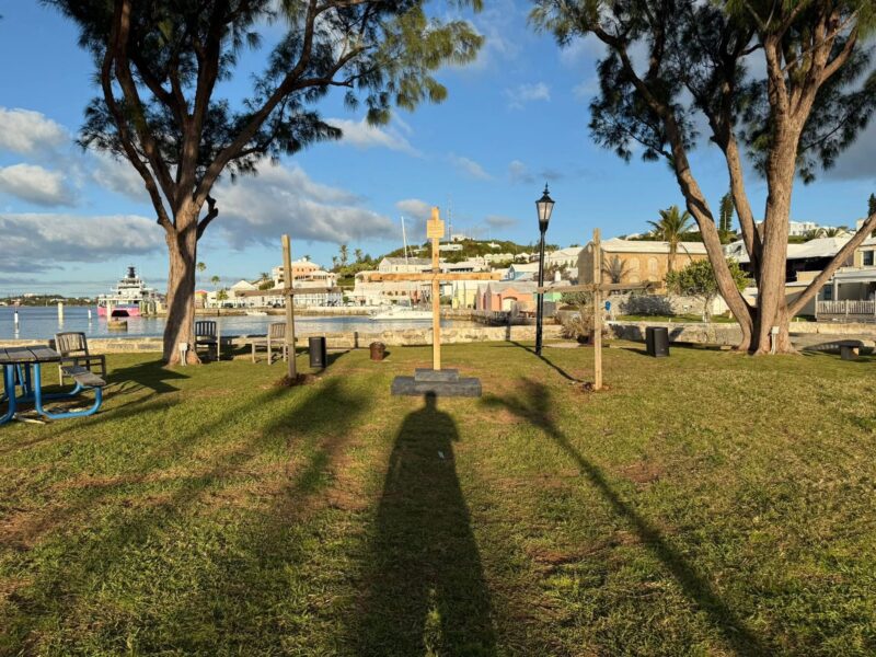 Calvary sunrise service at Ordinance Island